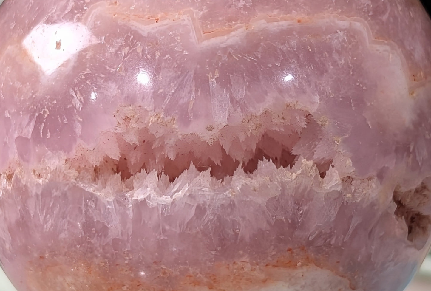 Polished Pink Aragonite Sphere