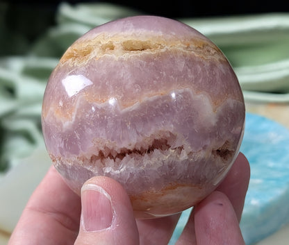 Polished Pink Aragonite Sphere