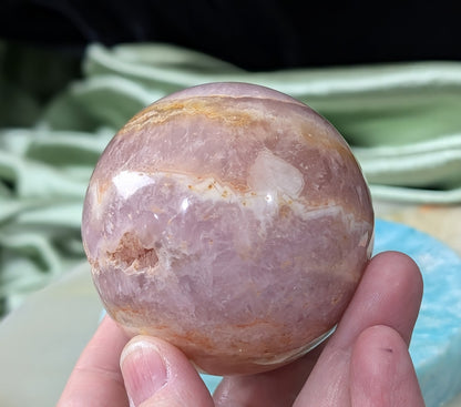 Polished Pink Aragonite Sphere
