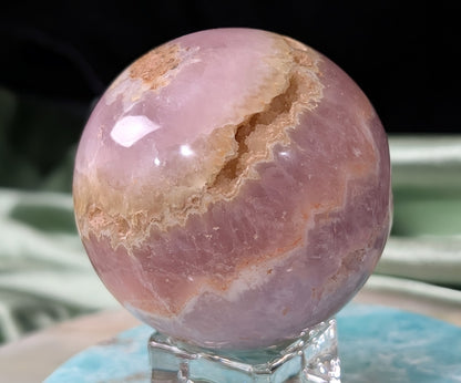 Polished Pink Aragonite Sphere
