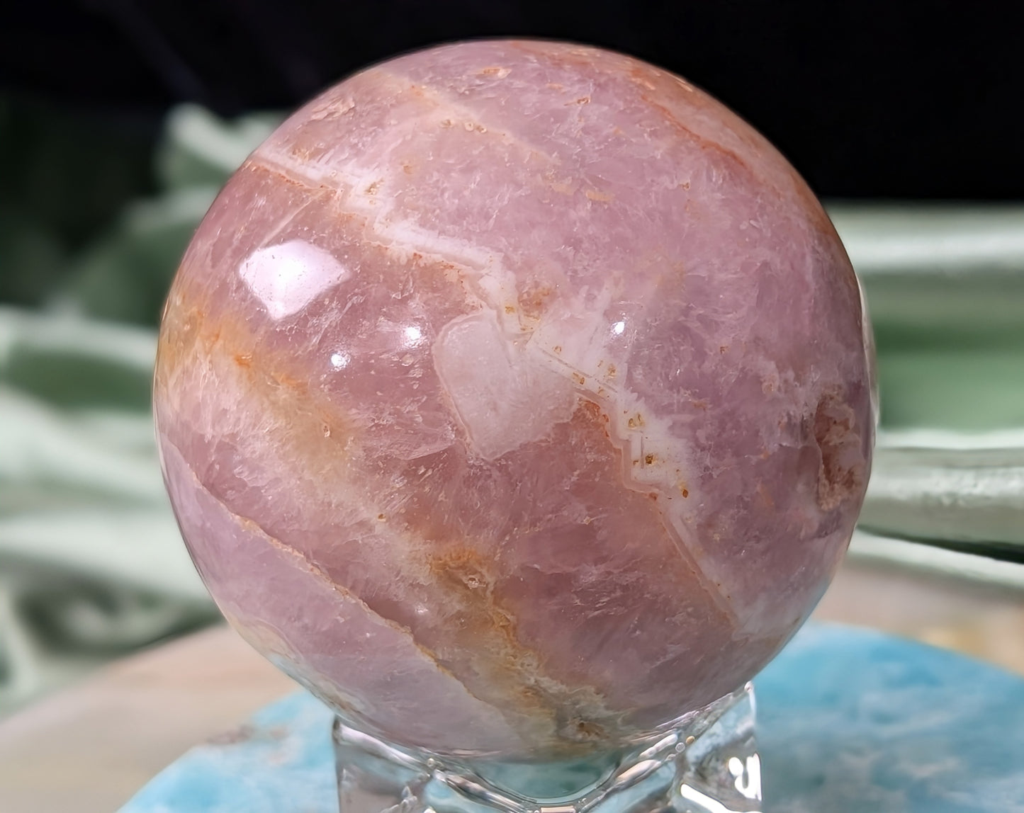 Polished Pink Aragonite Sphere