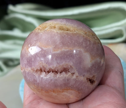 Polished Pink Aragonite Sphere