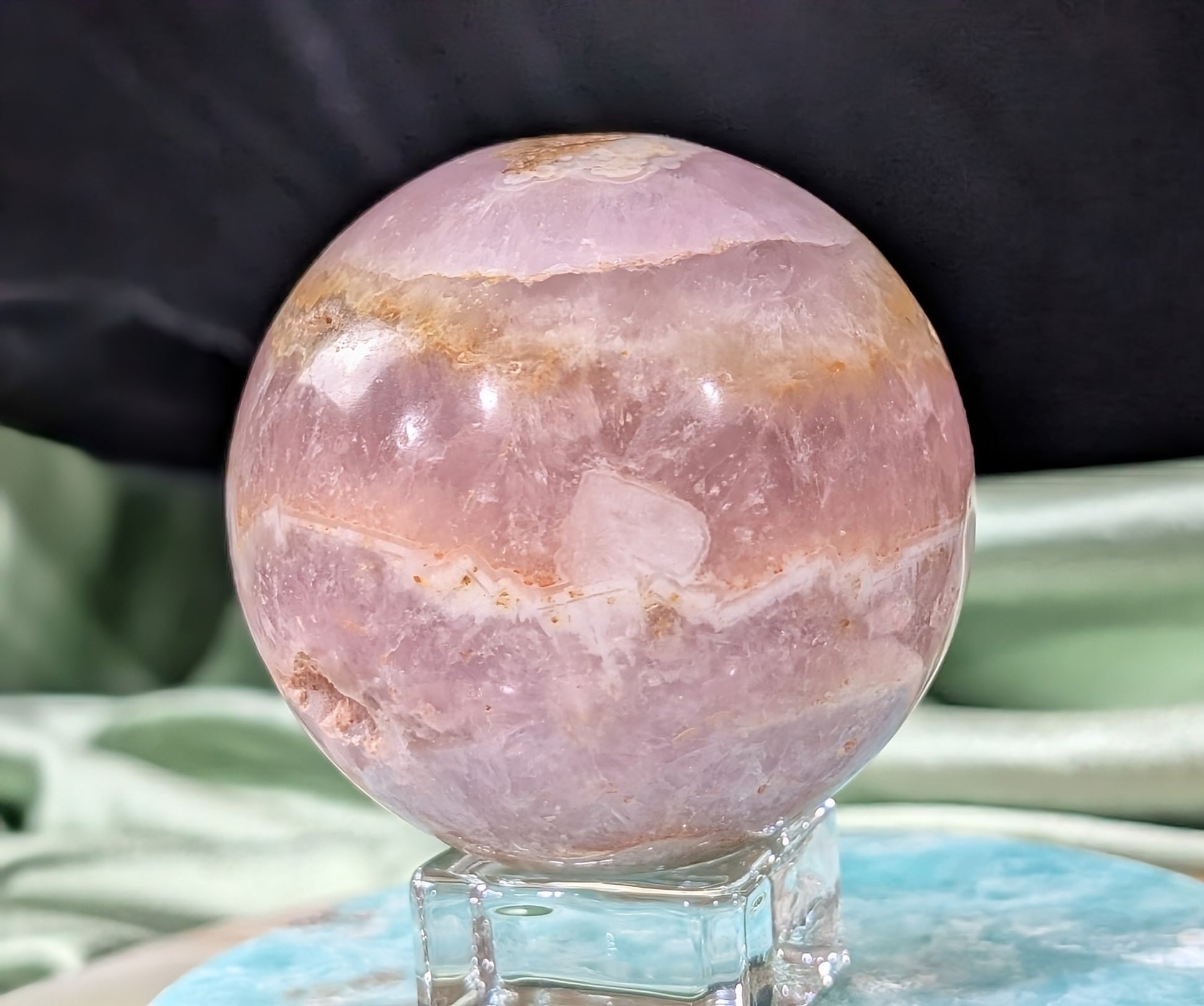 Polished Pink Aragonite Sphere