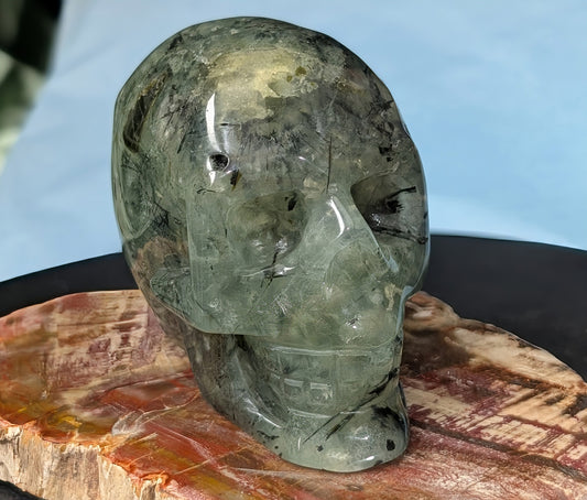 Prehnite And Epidote Skull