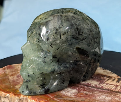 Prehnite And Epidote Skull