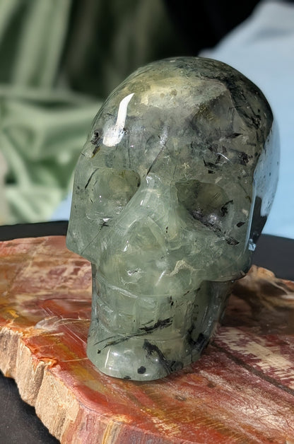 Prehnite And Epidote Skull