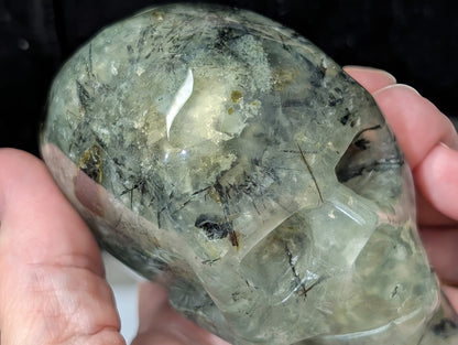 Prehnite And Epidote Skull