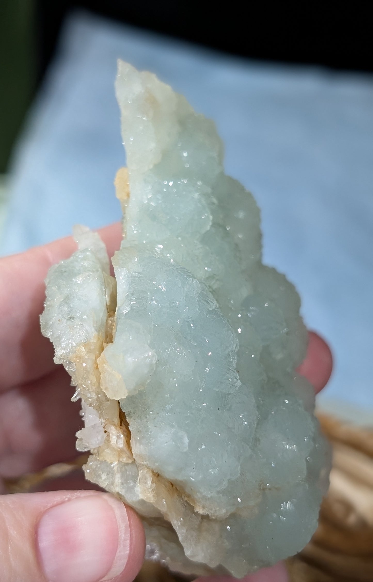 Prehnite and Quart in Matrix Specimen