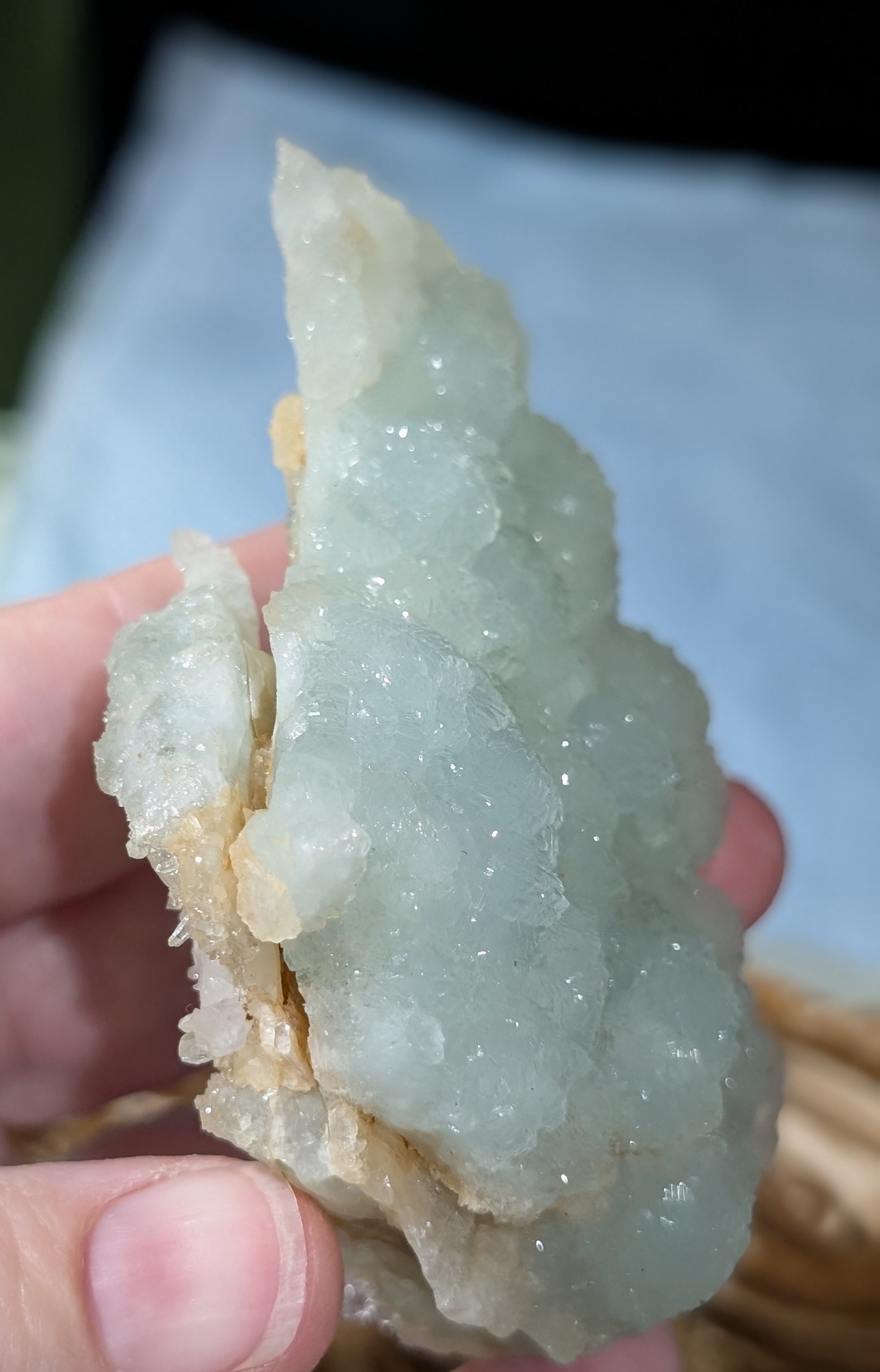 Prehnite and Quart in Matrix Specimen
