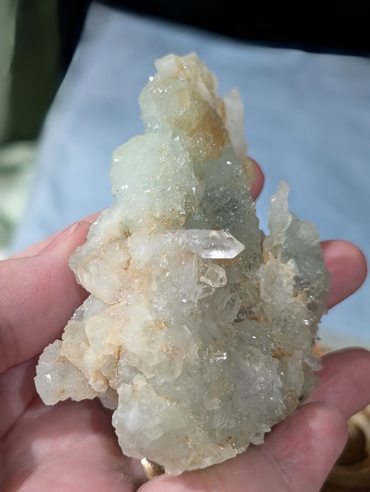 Prehnite and Quart in Matrix Specimen