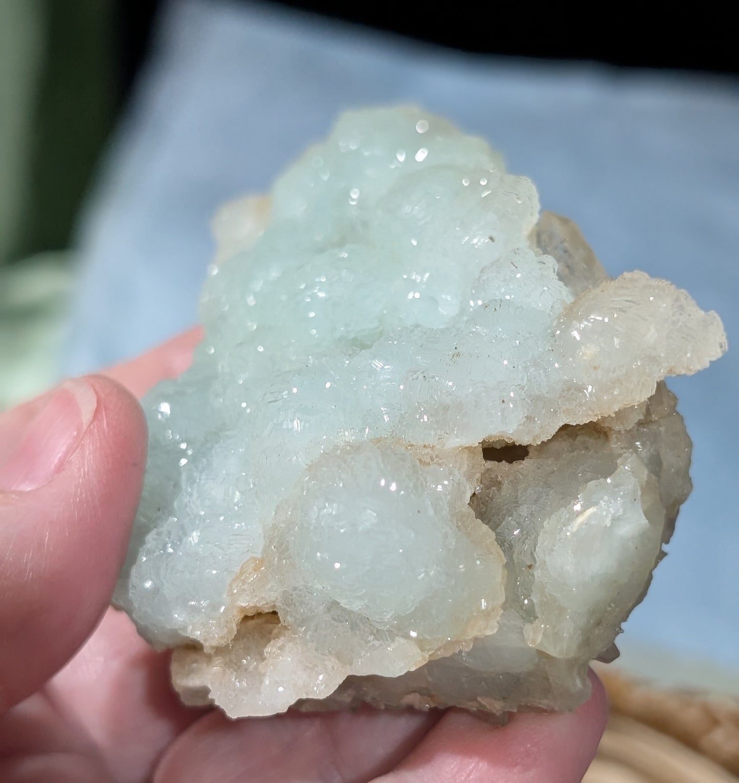 Prehnite and Quart in Matrix Specimen