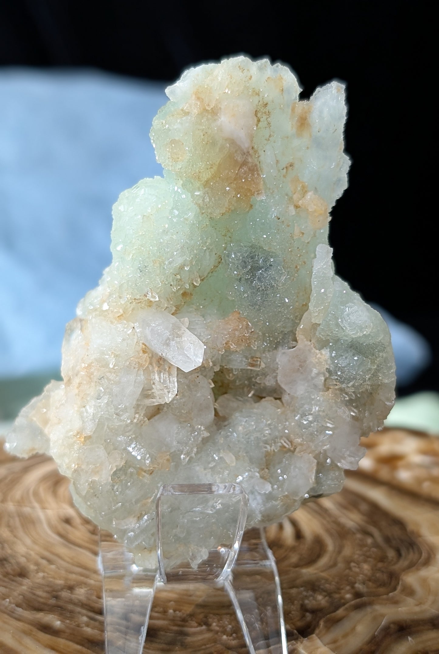 Prehnite and Quart in Matrix Specimen