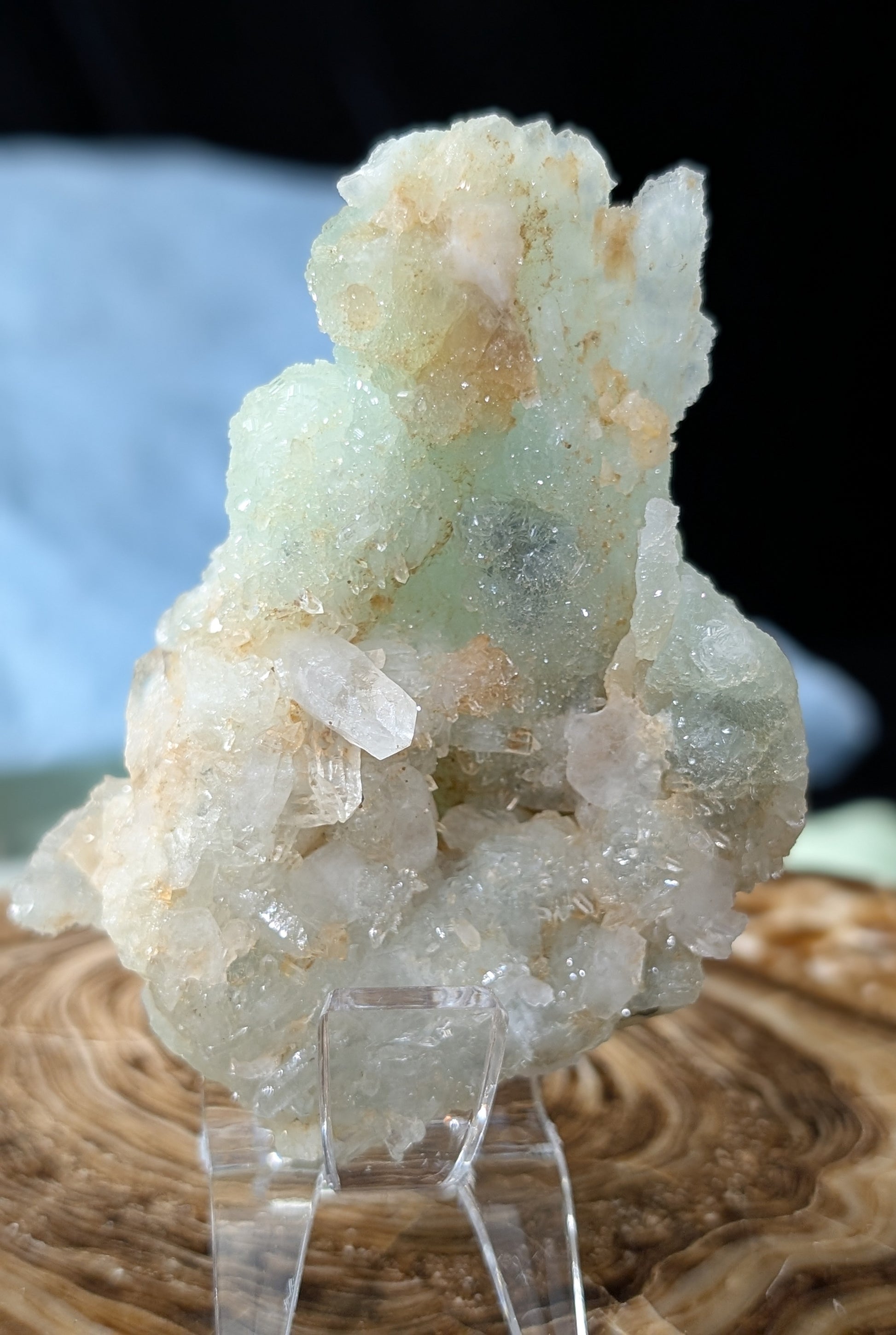 Prehnite and Quart in Matrix Specimen