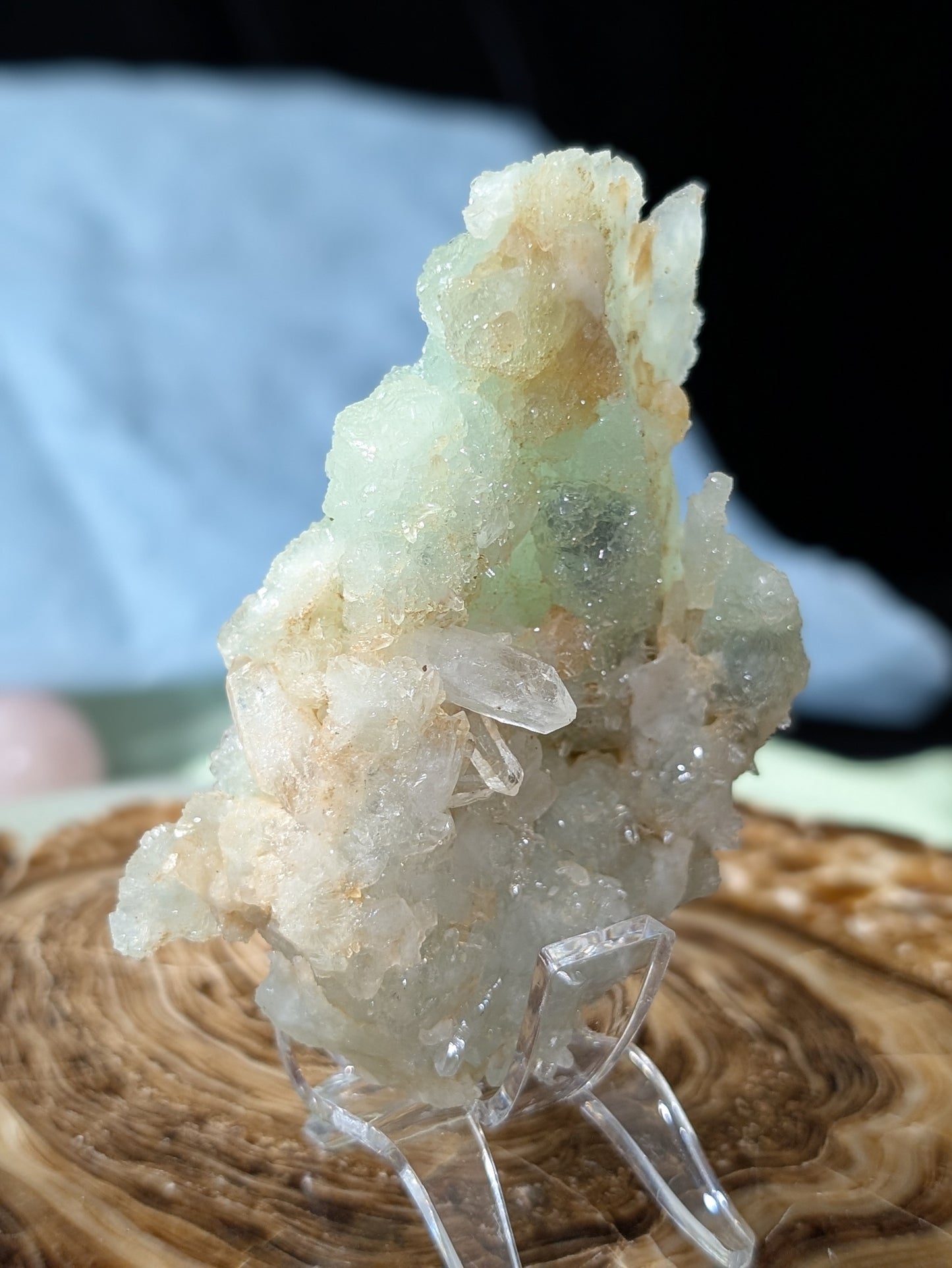 Prehnite and Quart in Matrix Specimen