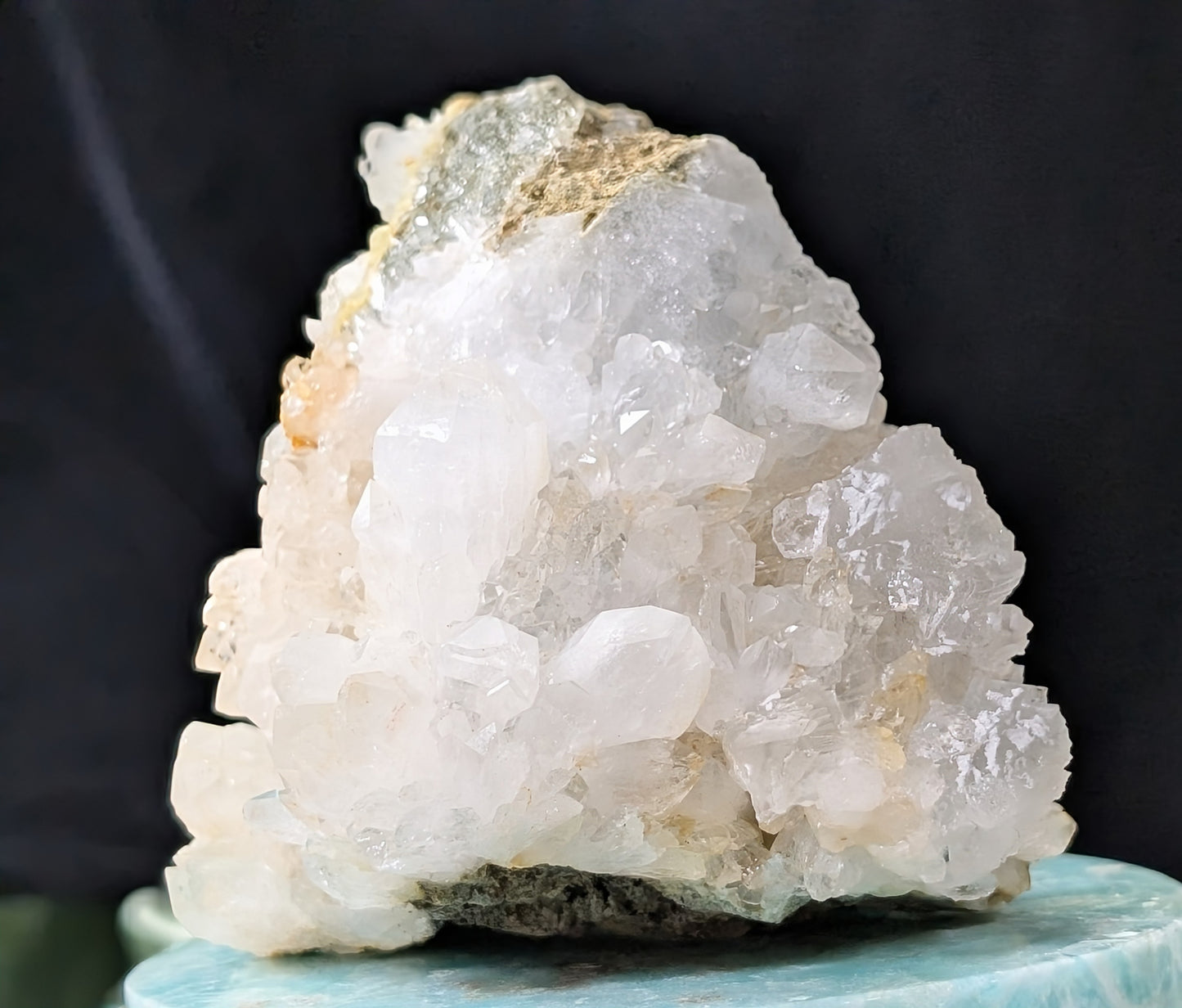 Prehnite and Quartz in Matrix Specimen