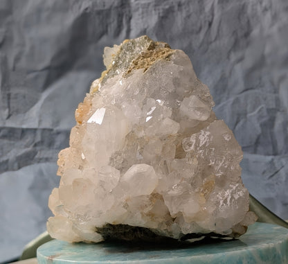Prehnite and Quartz in Matrix Specimen