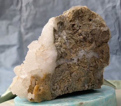 Prehnite and Quartz in Matrix Specimen