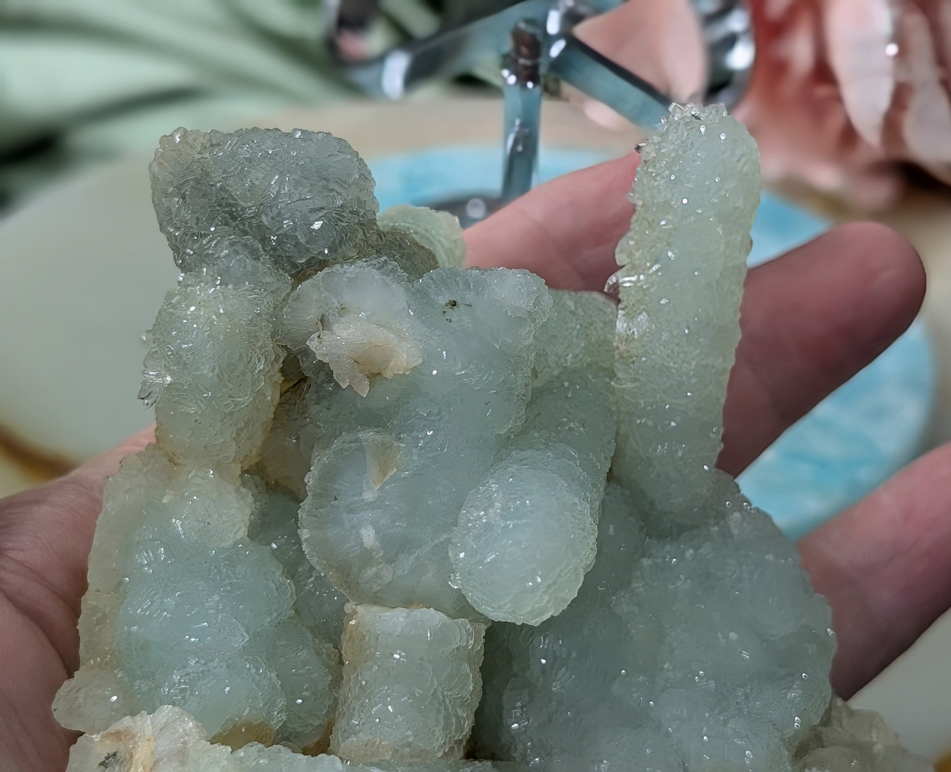 Pseudomorph Prehnite Cluster Specimen