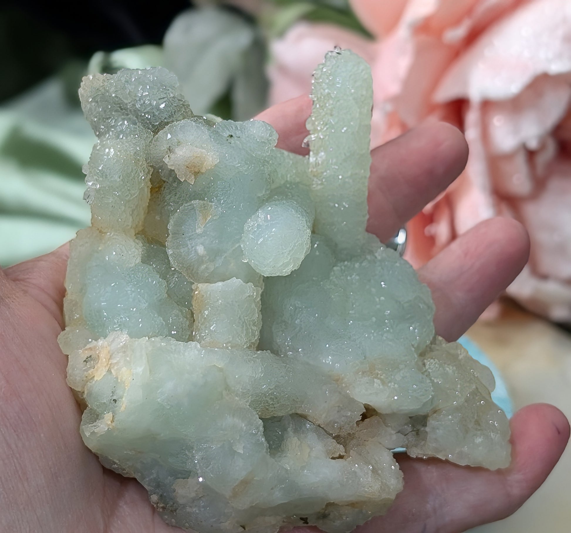 Pseudomorph Prehnite Cluster Specimen