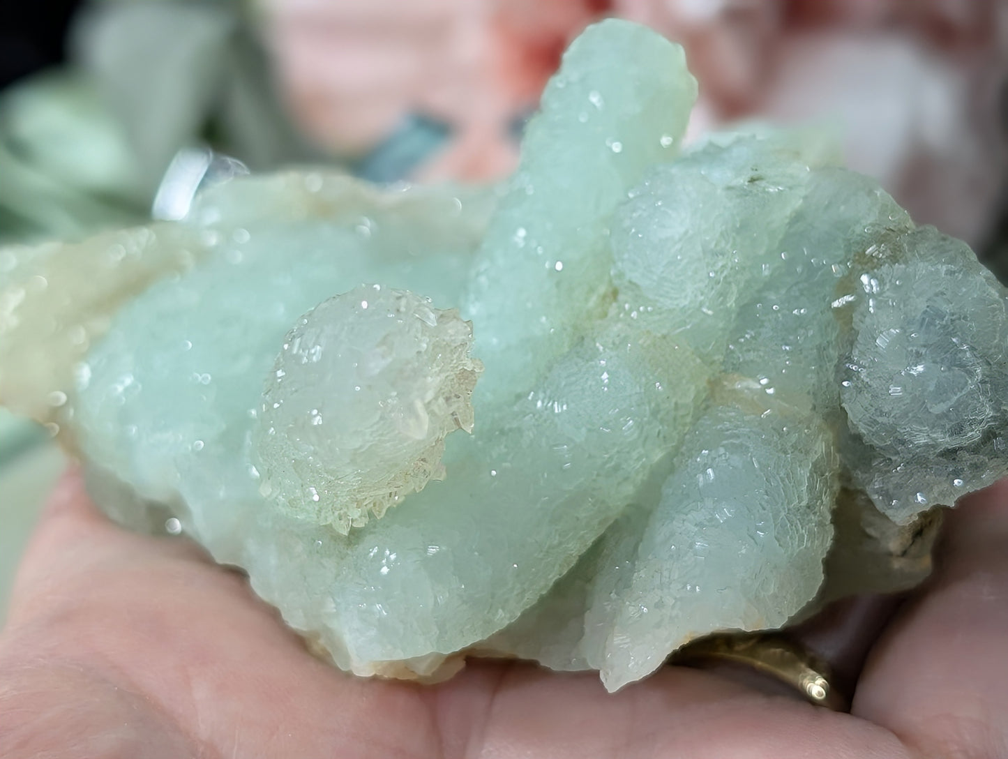 Pseudomorph Prehnite Cluster Specimen