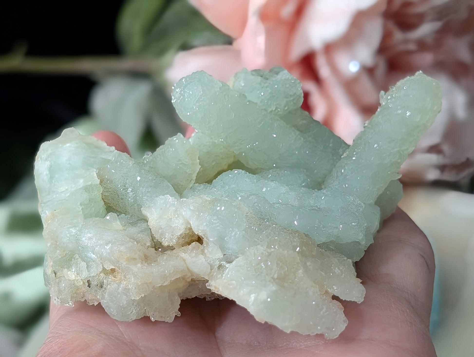 Pseudomorph Prehnite Cluster Specimen