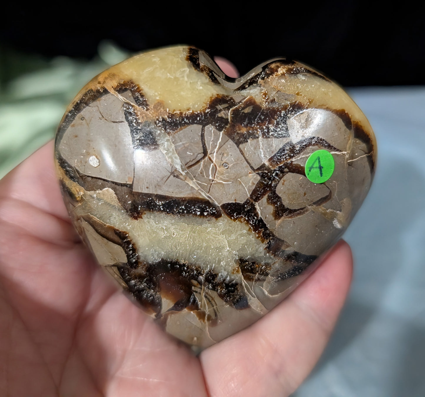 Puffy Septarian Heart