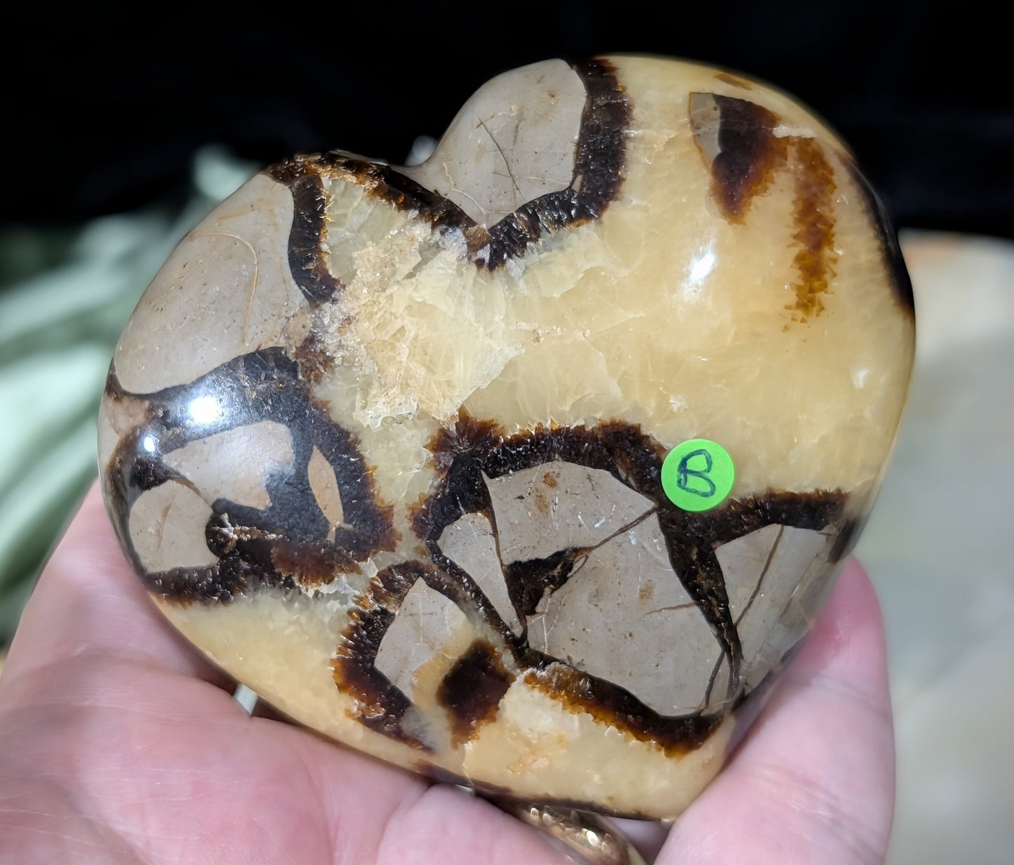 Puffy Septarian Heart