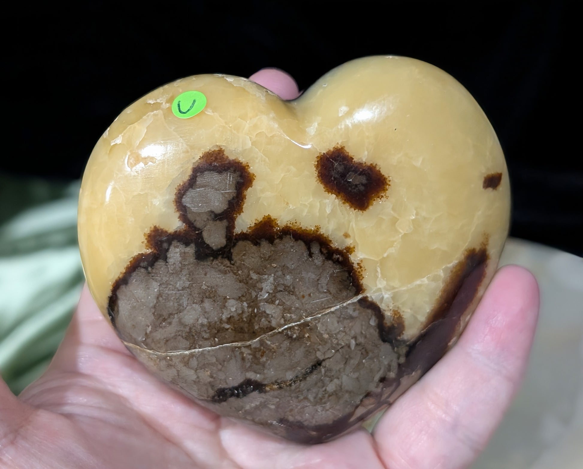 Puffy Septarian Heart