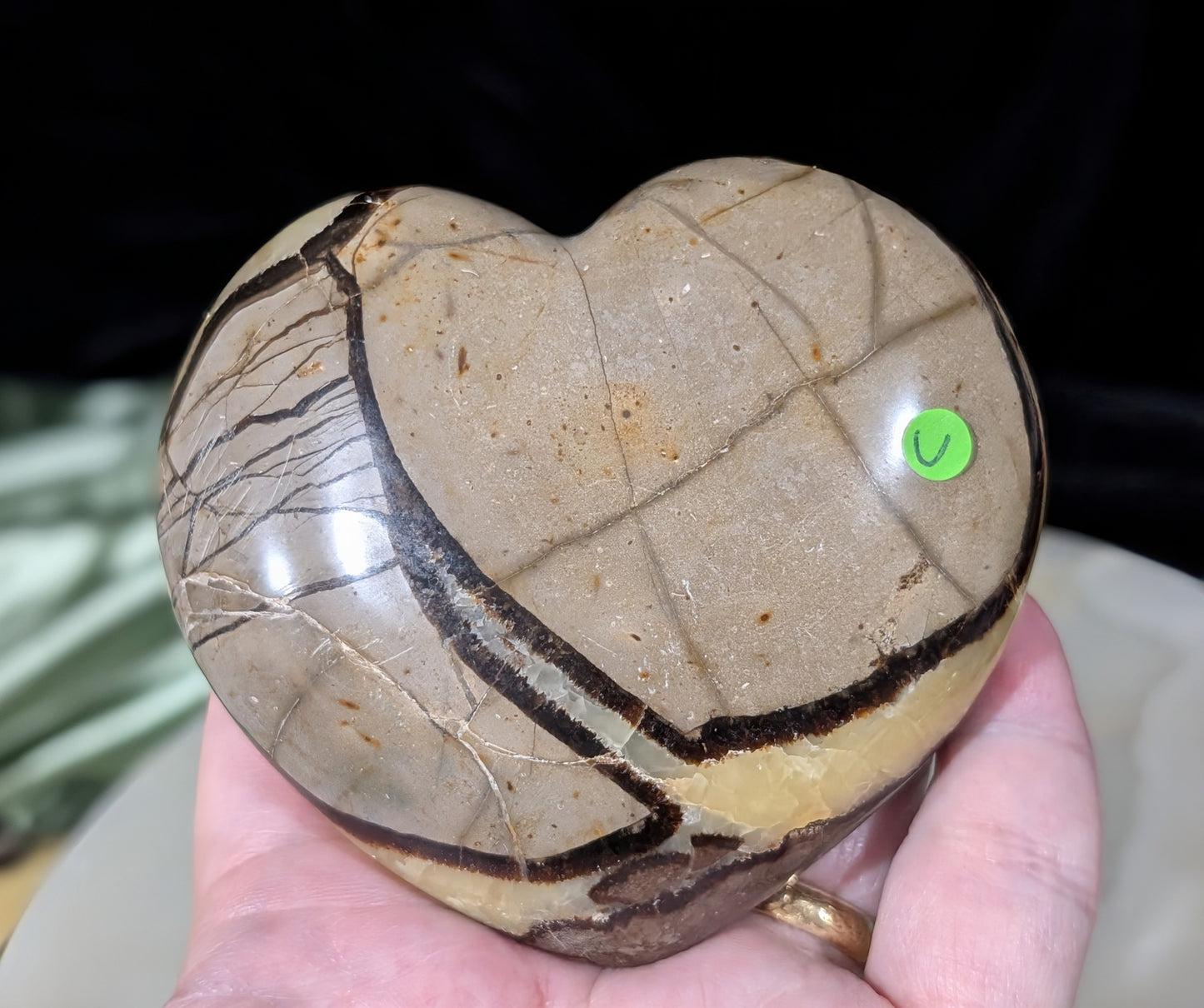 Puffy Septarian Heart