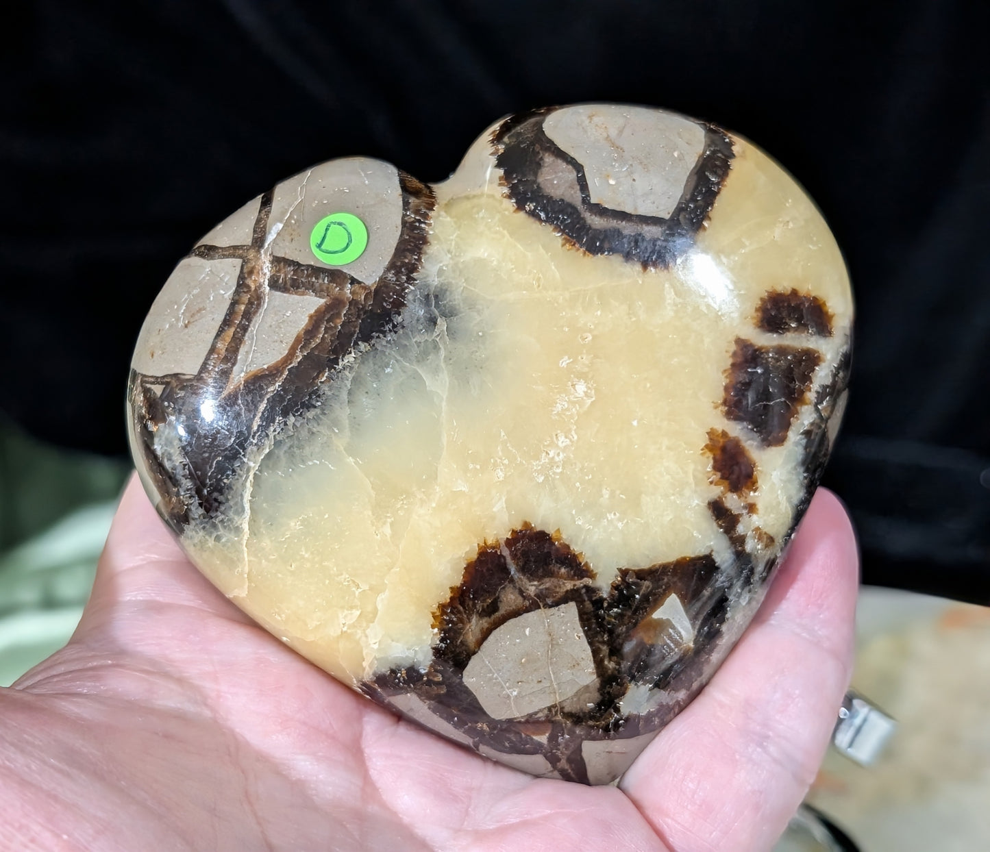 Puffy Septarian Heart