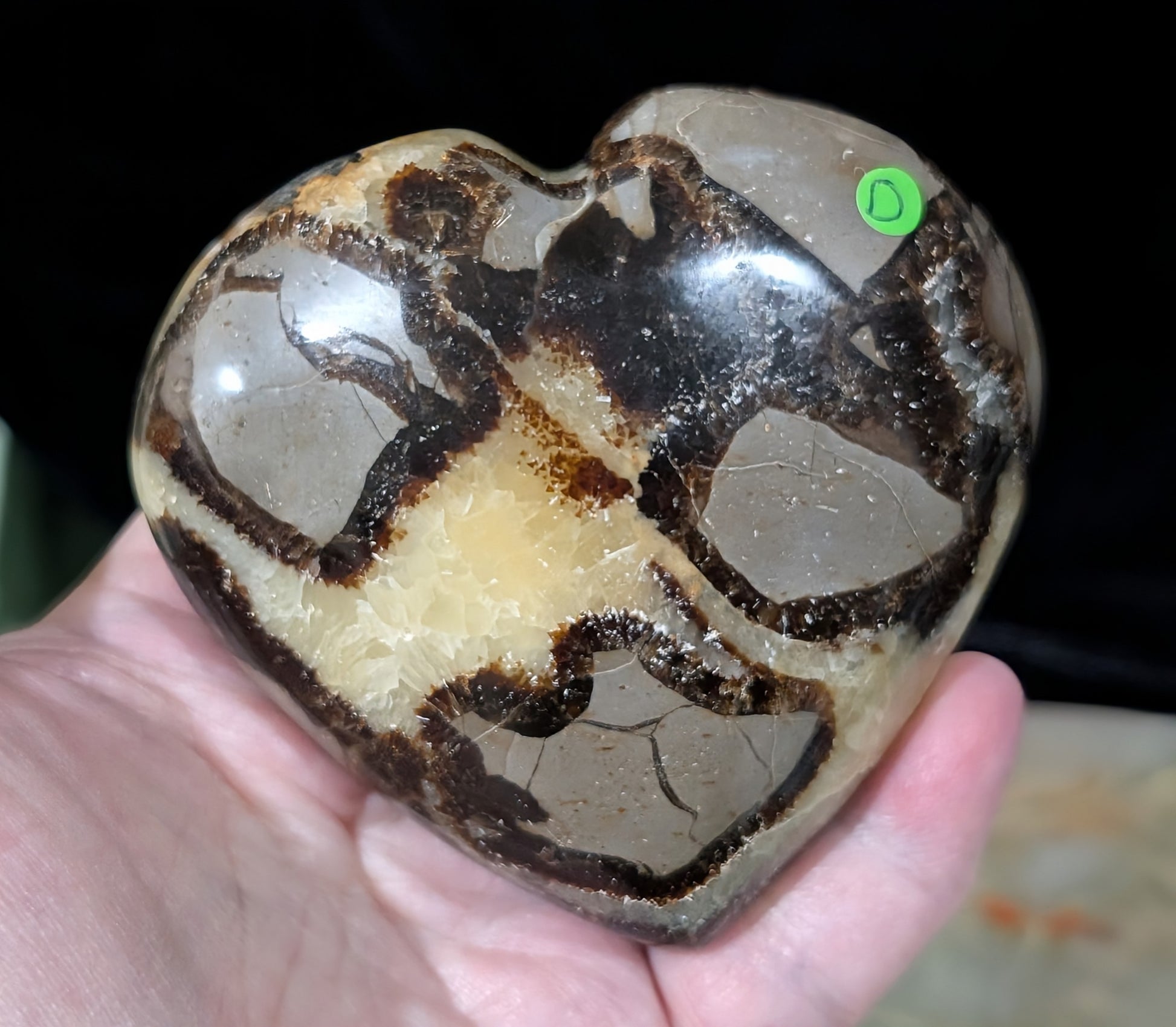 Puffy Septarian Heart
