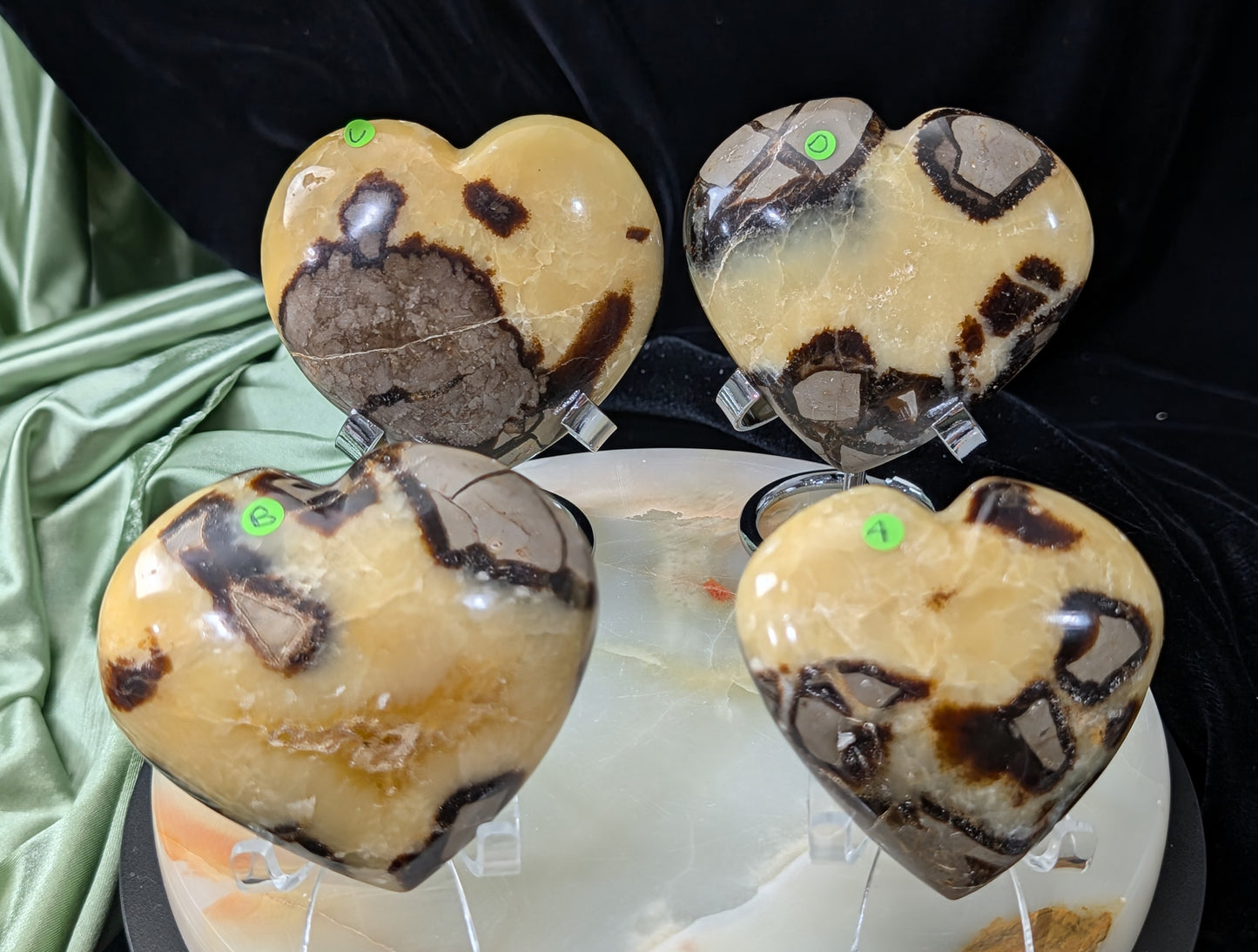 Puffy Septarian Hearts