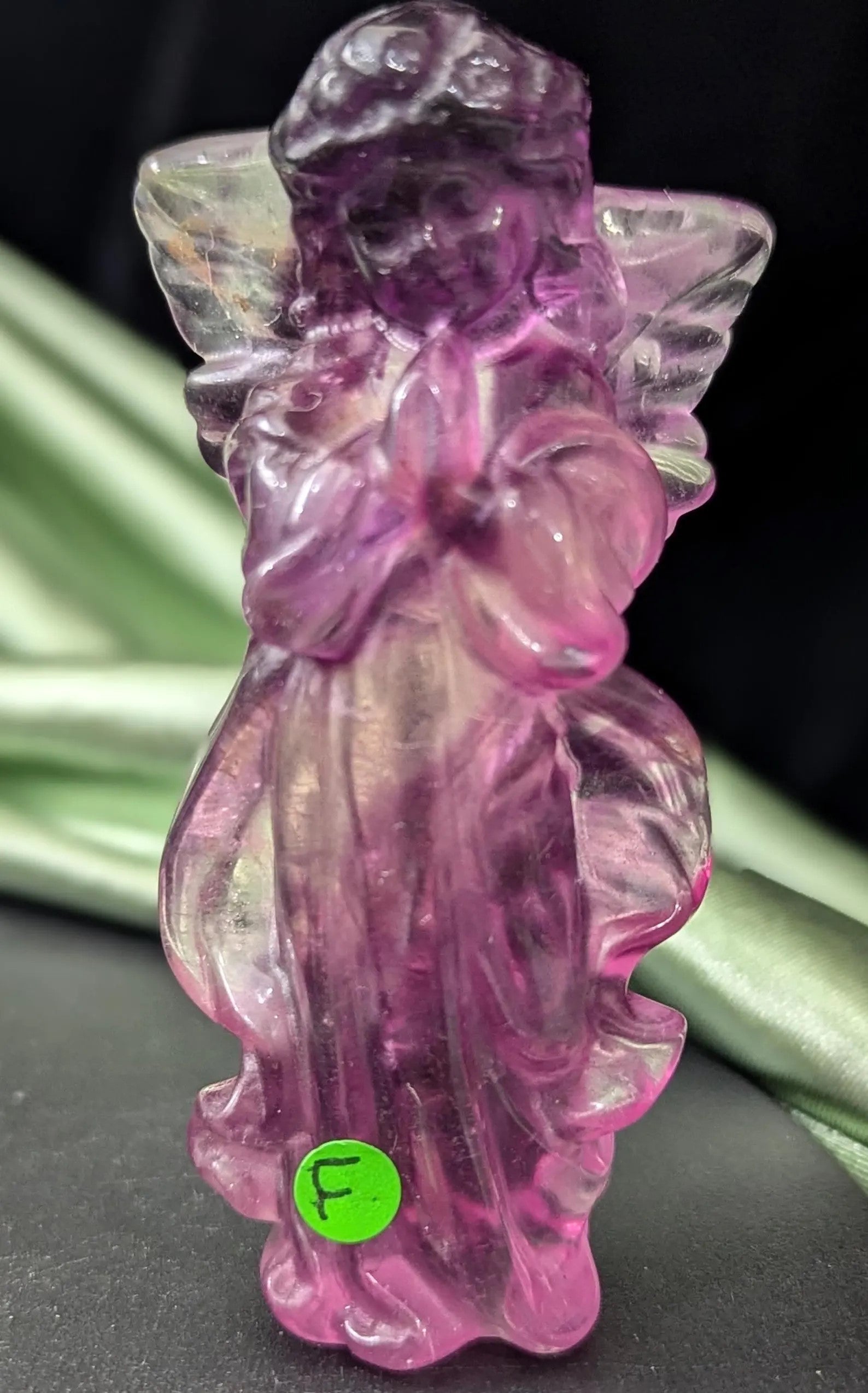 Purple Fluorite Praying Angel Figurine