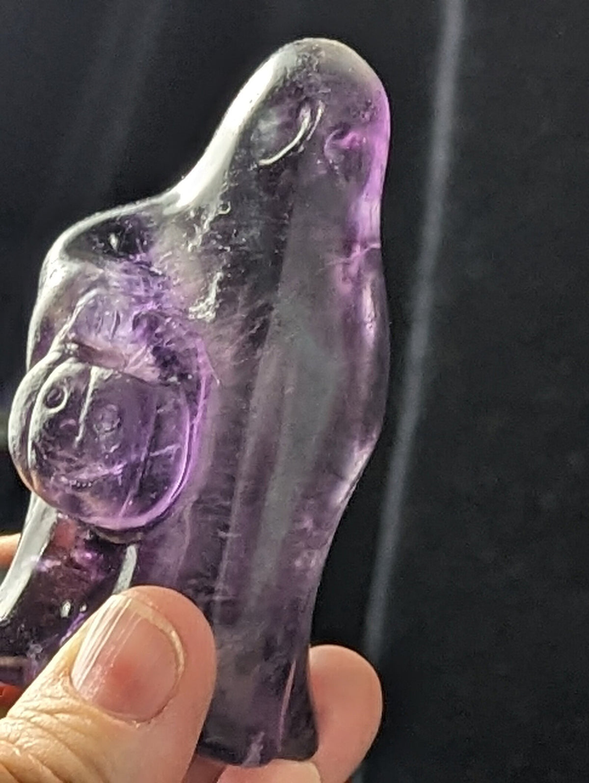 Purple Fluorite Trick or Treating Ghost Figurine