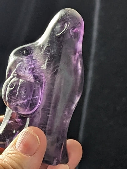 Purple Fluorite Trick or Treating Ghost Figurine