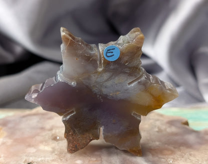 Purple and Blue Chalcedony Crystal Snowflake