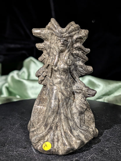 Pyrite Hecate Figurine