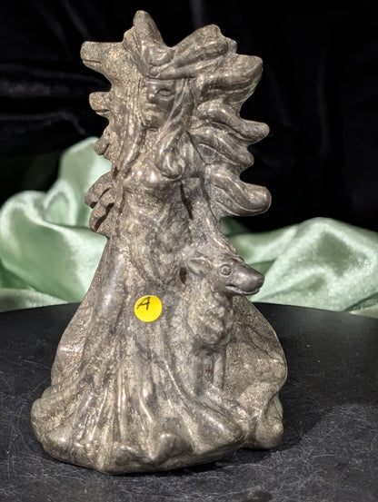 Pyrite Hecate Figurine