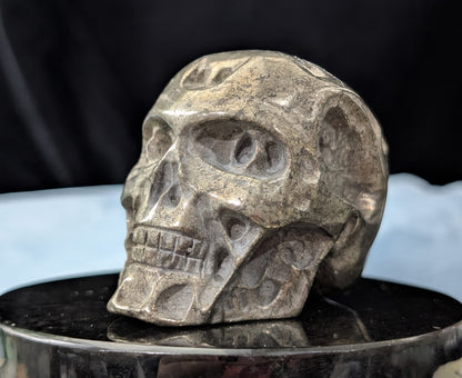 Pyrite Skull Carving