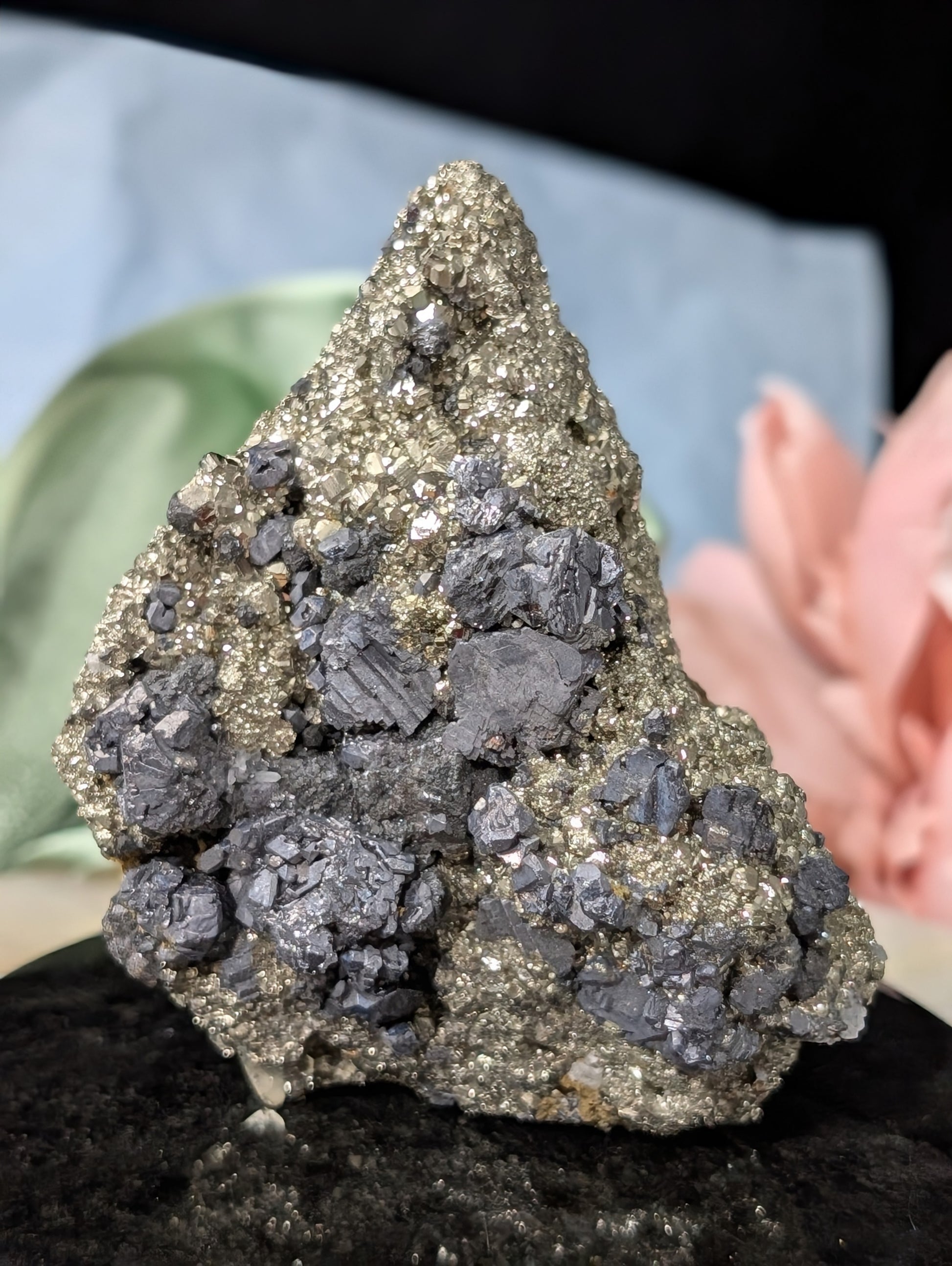 Pyrite in Matrix with Galena Specimen