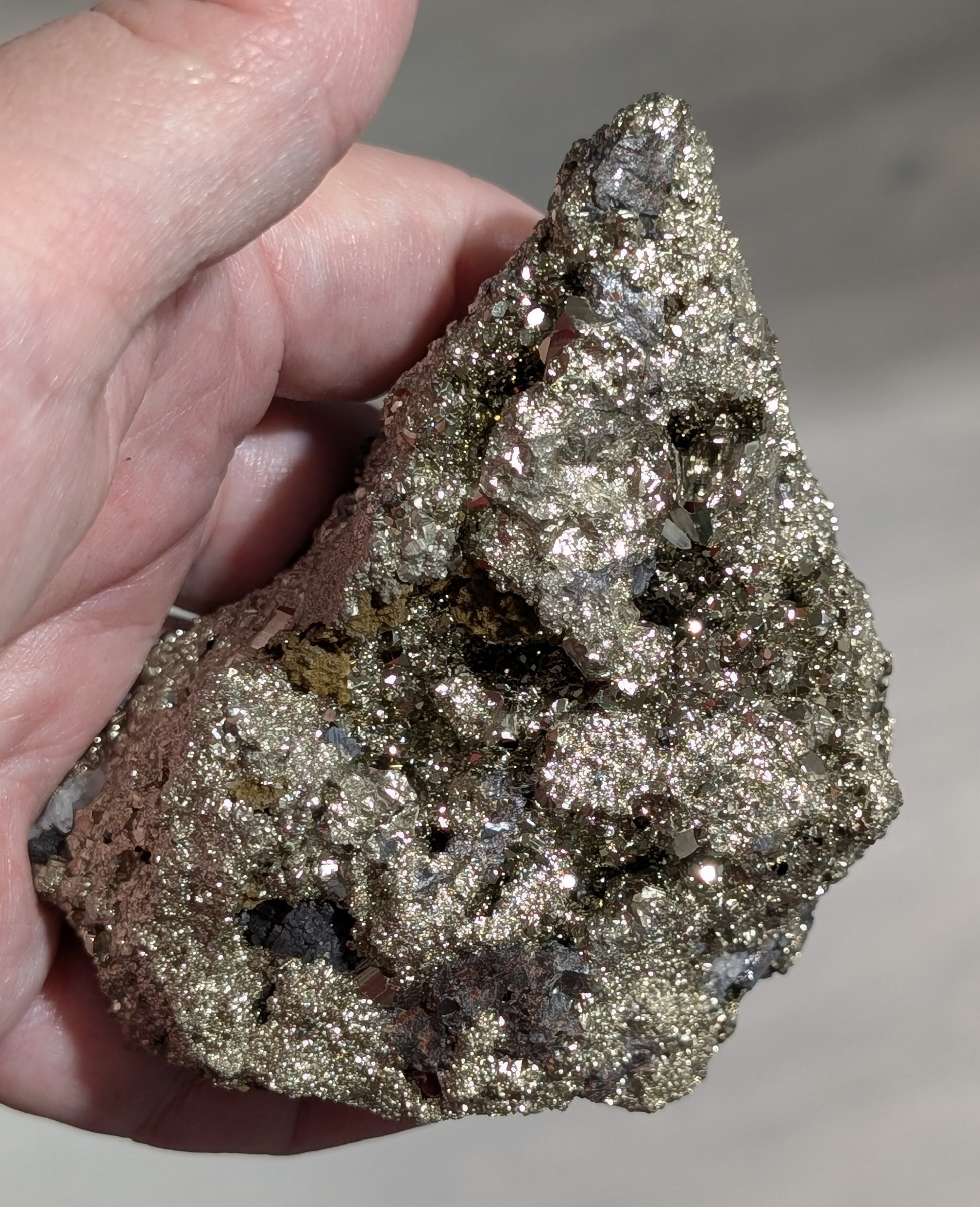 Pyrite in Matrix with Galena Specimen