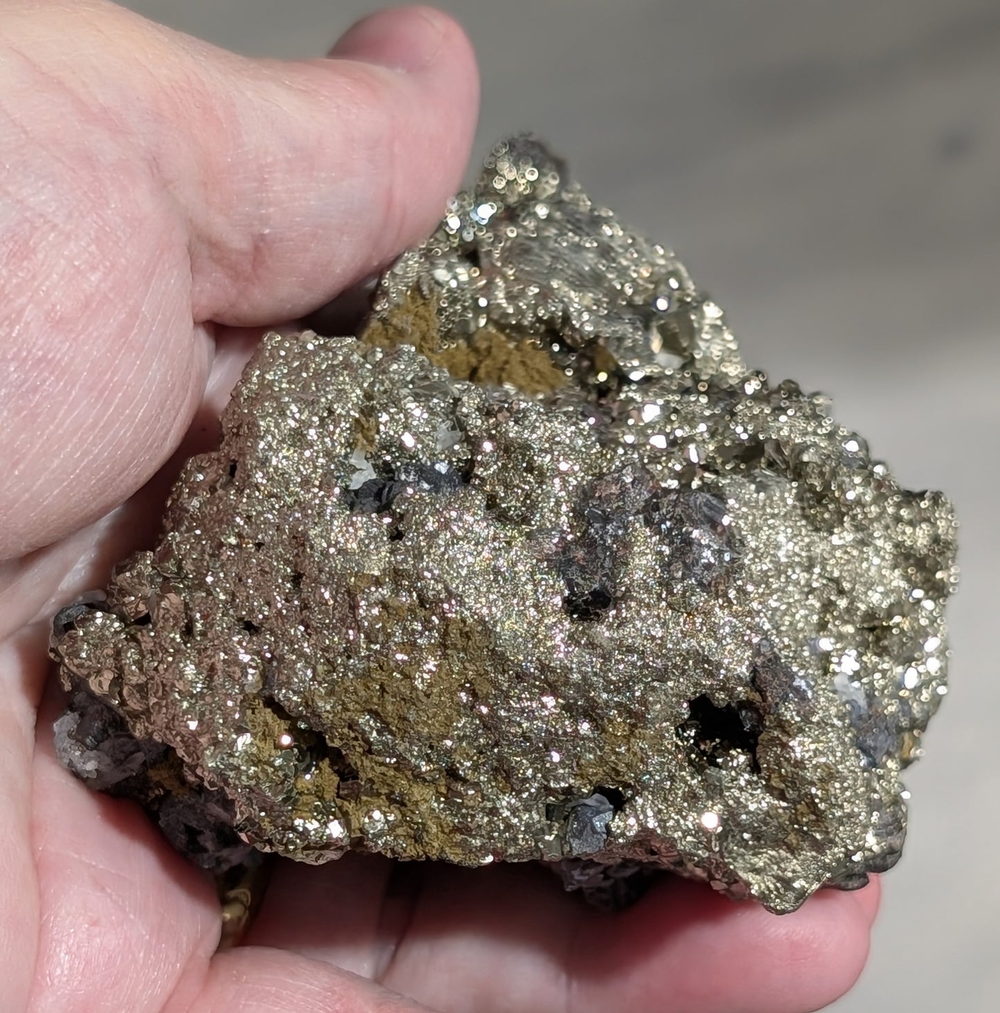 Pyrite in Matrix with Galena Specimen