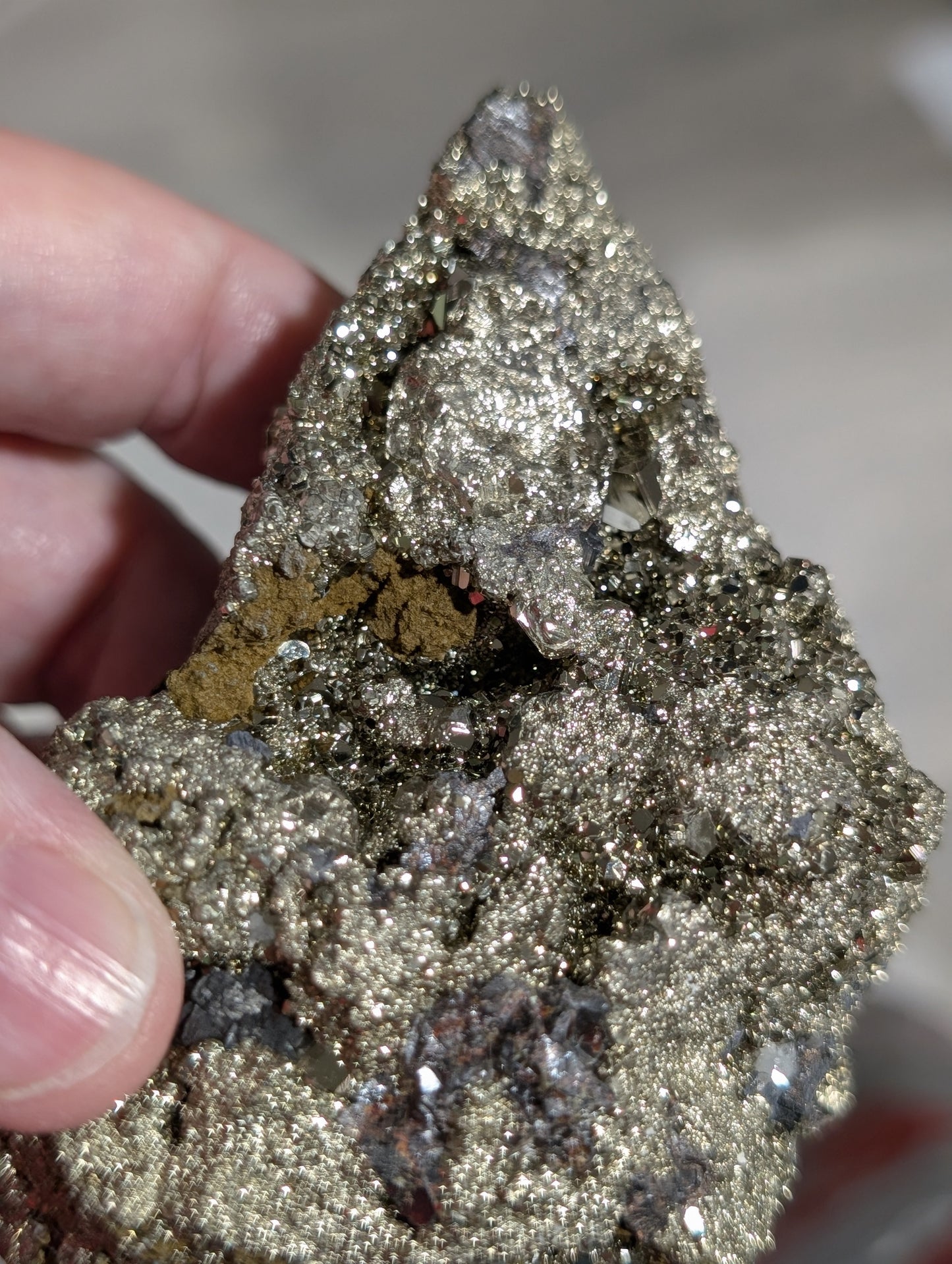 Pyrite in Matrix with Galena Specimen