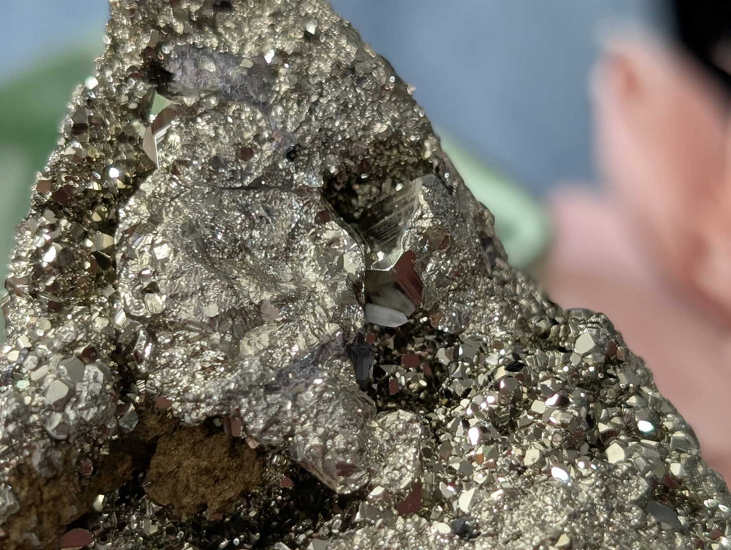 Pyrite in Matrix with Galena Specimen