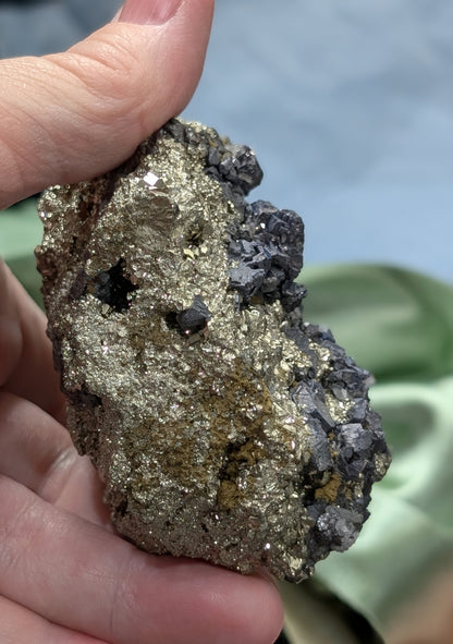 Pyrite in Matrix with Galena Specimen