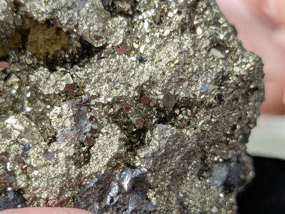 Pyrite in Matrix with Galena Specimen
