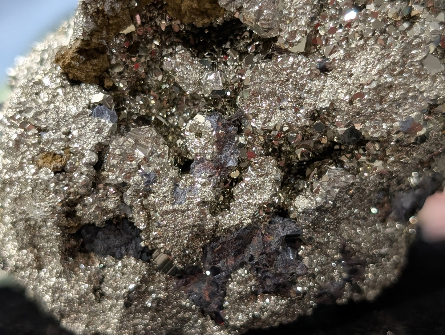 Pyrite in Matrix with Galena Specimen