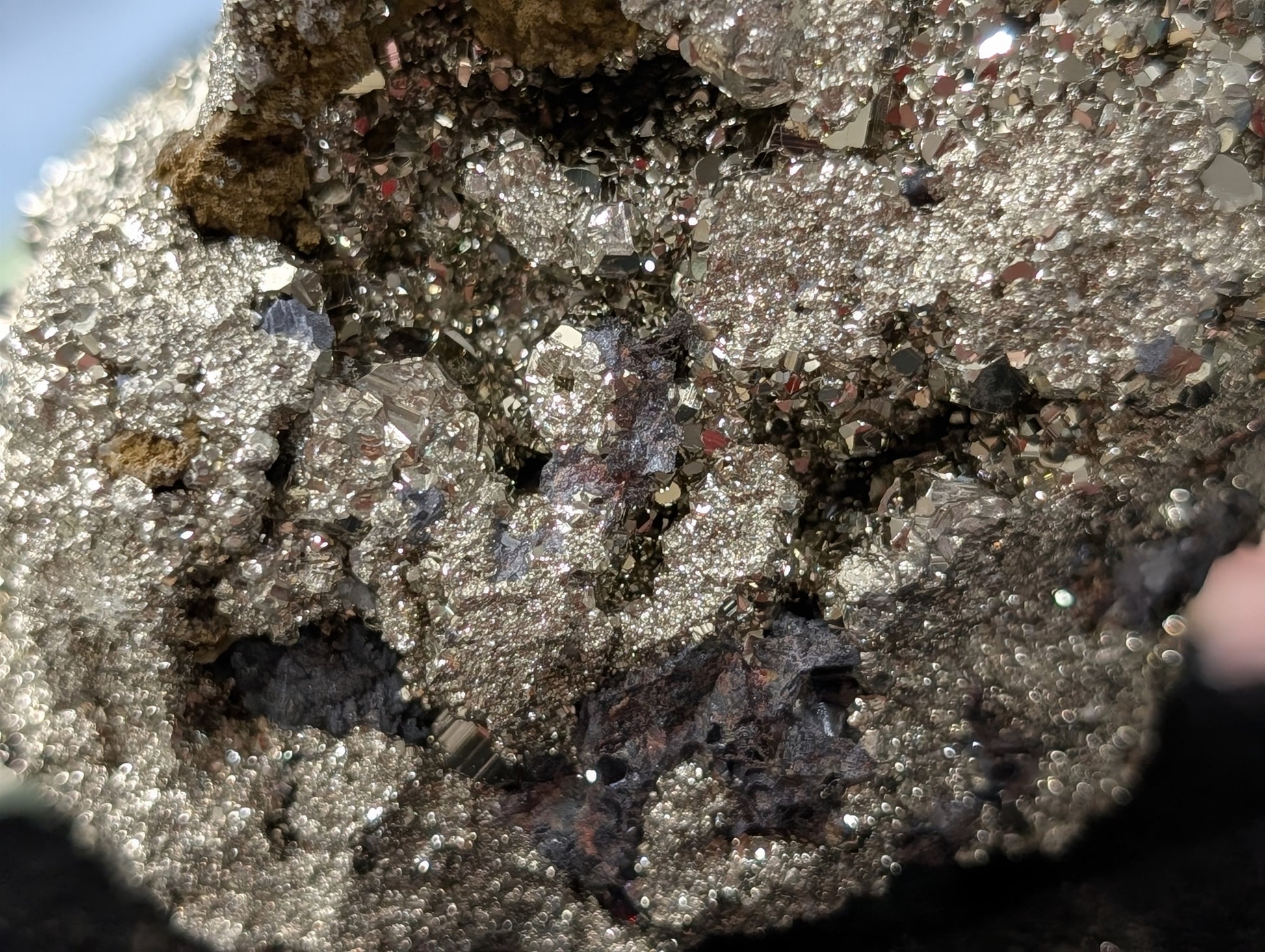 Pyrite in Matrix with Galena Specimen
