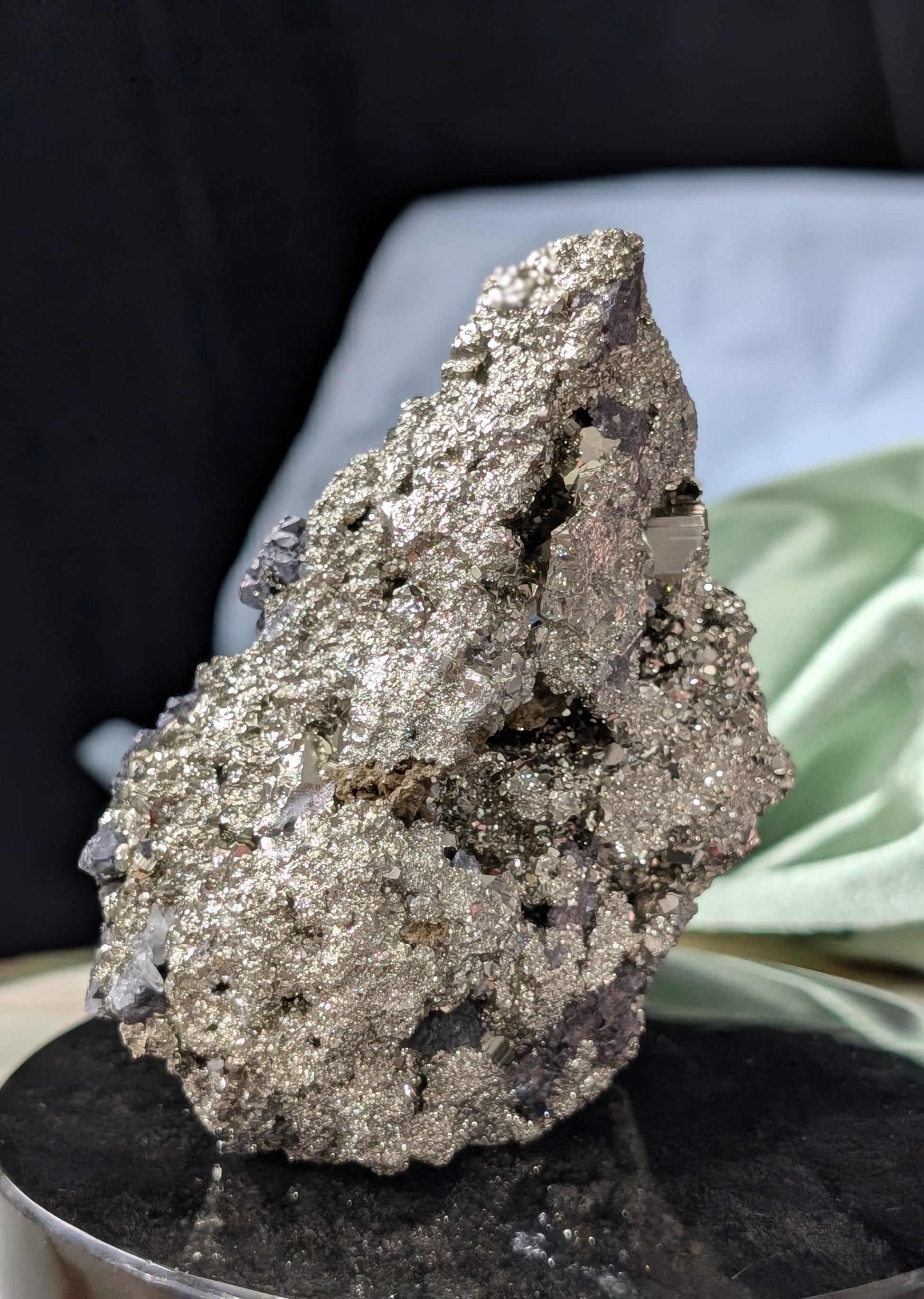 Pyrite in Matrix with Galena Specimen