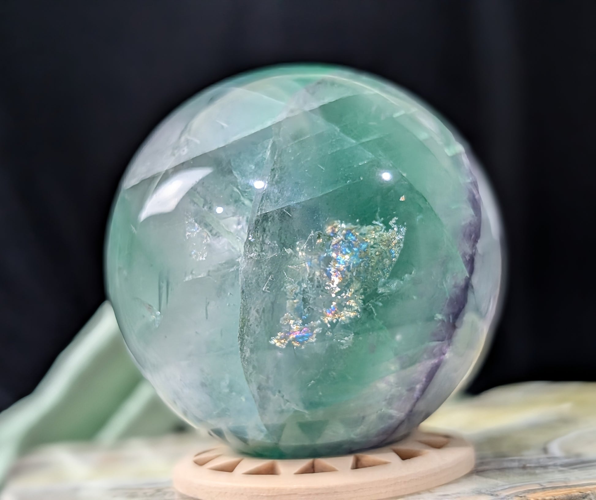 Rainbow Fluorite Sphere